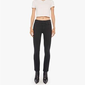 MOTHER Black Mid Rise Dazzler jeans